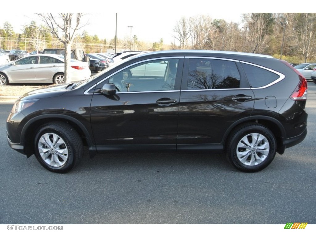 2013 CR-V EX-L - Kona Coffee Metallic / Black photo #6