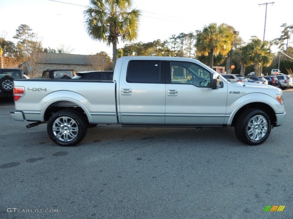 2010 F150 Platinum SuperCrew 4x4 - Ingot Silver Metallic / Medium Stone Leather/Sienna Brown photo #13