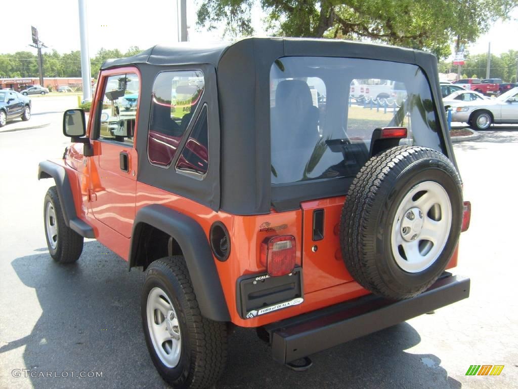 2006 Wrangler X 4x4 - Impact Orange / Dark Slate Gray photo #5