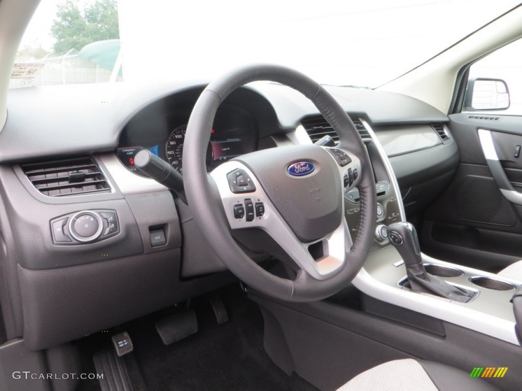 2014 Ford Edge SEL SEL Appearance Charcoal Black Leather/Gray Alcantara Dashboard Photo #89517682