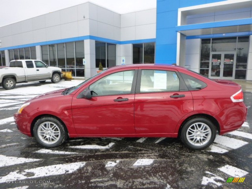 Sangria Red Metallic 2009 Ford Focus SE Sedan Exterior Photo #89519740