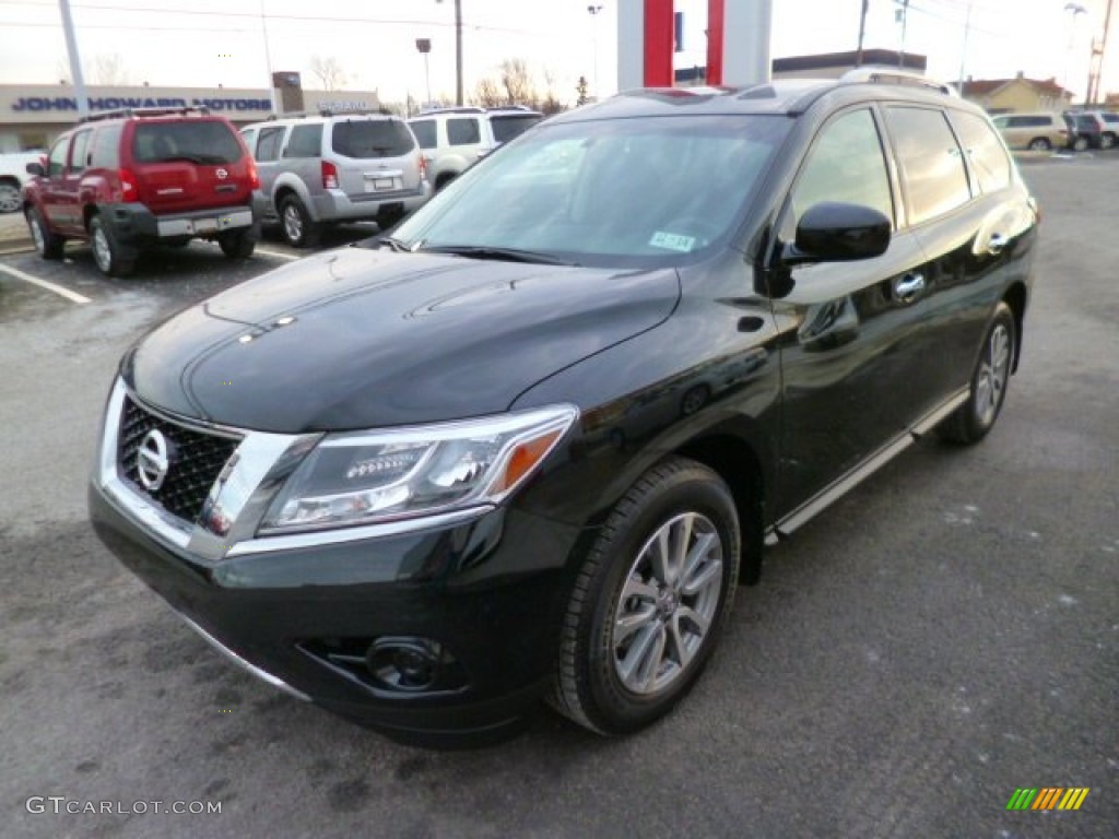 Super Black 2014 Nissan Pathfinder SV AWD Exterior Photo #89521651