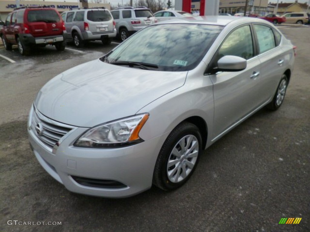 2014 Sentra S - Brilliant Silver / Charcoal photo #3