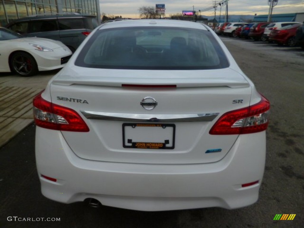 2014 Sentra SR - Aspen White / Charcoal photo #6