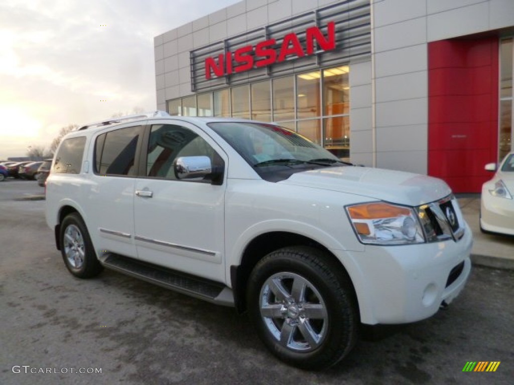 2014 Armada Platinum - Pearl White / Almond photo #1