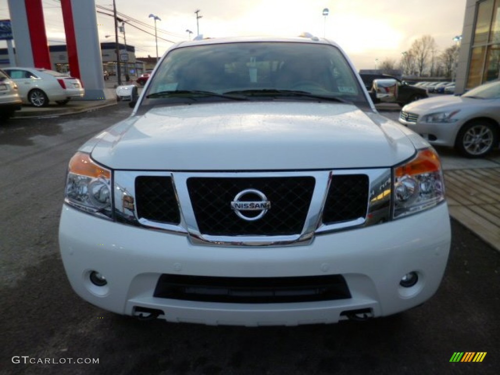 2014 Armada Platinum - Pearl White / Almond photo #2