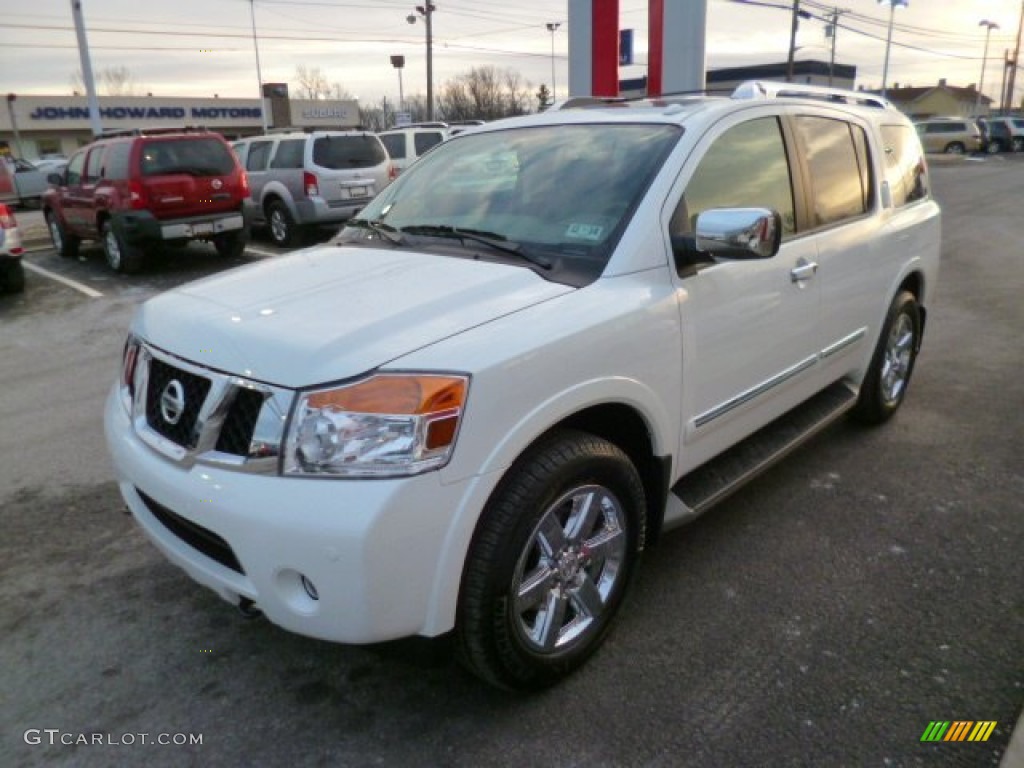 2014 Armada Platinum - Pearl White / Almond photo #3