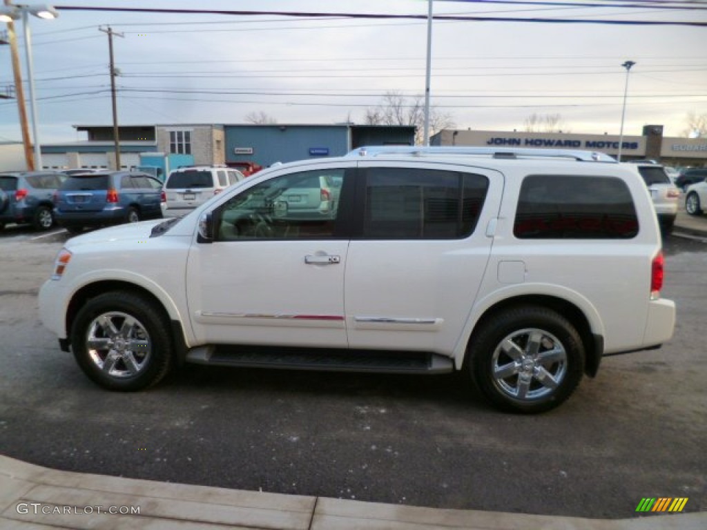2014 Armada Platinum - Pearl White / Almond photo #4