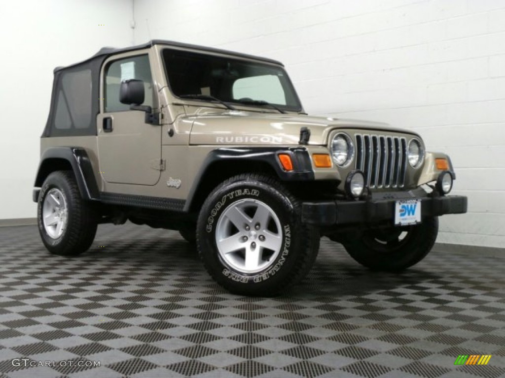 2004 Wrangler Rubicon 4x4 - Light Khaki Metallic / Dark Slate Gray photo #1