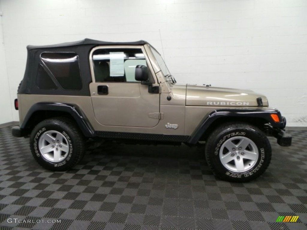 2004 Wrangler Rubicon 4x4 - Light Khaki Metallic / Dark Slate Gray photo #3
