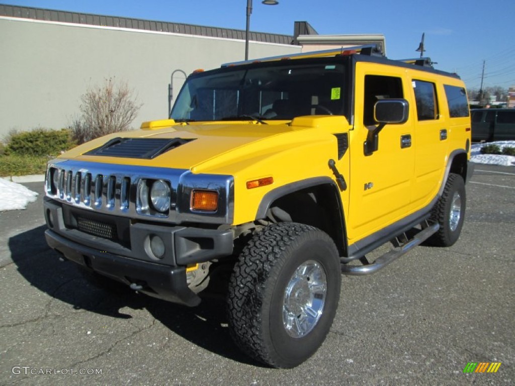 Yellow 2003 Hummer H2 SUV Exterior Photo #89524345