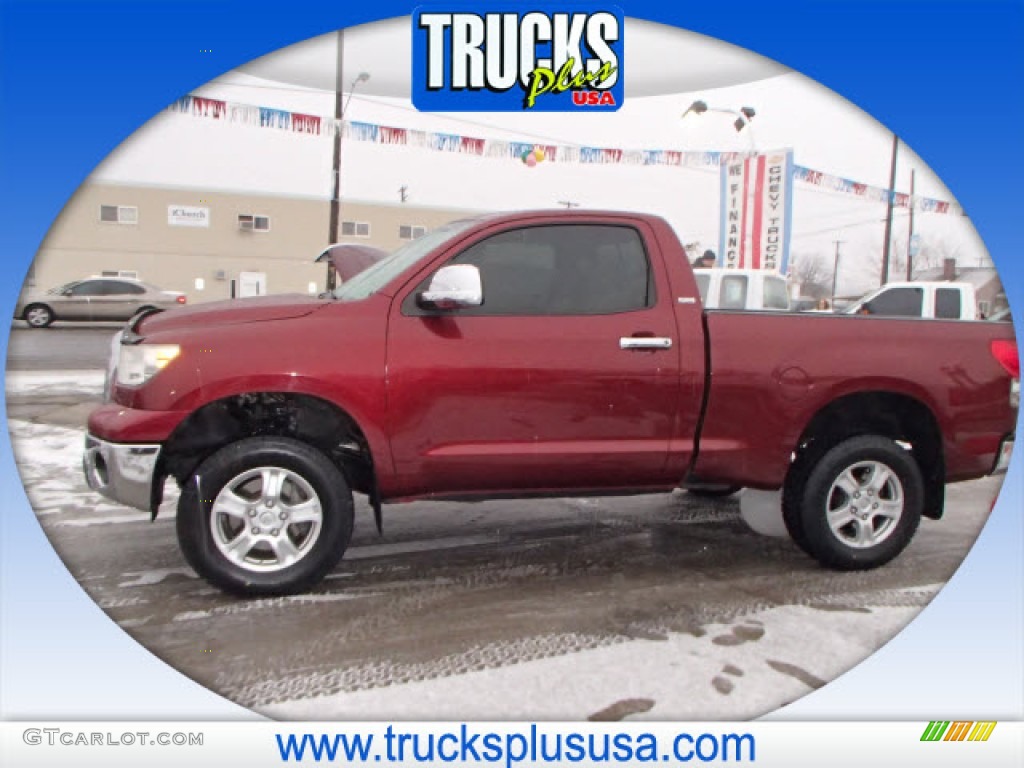 2007 Tundra Regular Cab - Salsa Red Pearl / Beige photo #1