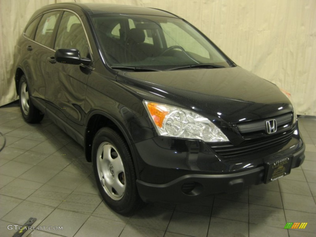 2008 CR-V LX 4WD - Nighthawk Black Pearl / Black photo #3