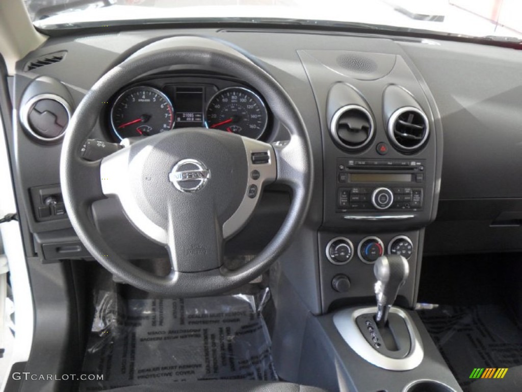 2011 Rogue S AWD - Pearl White / Black photo #12
