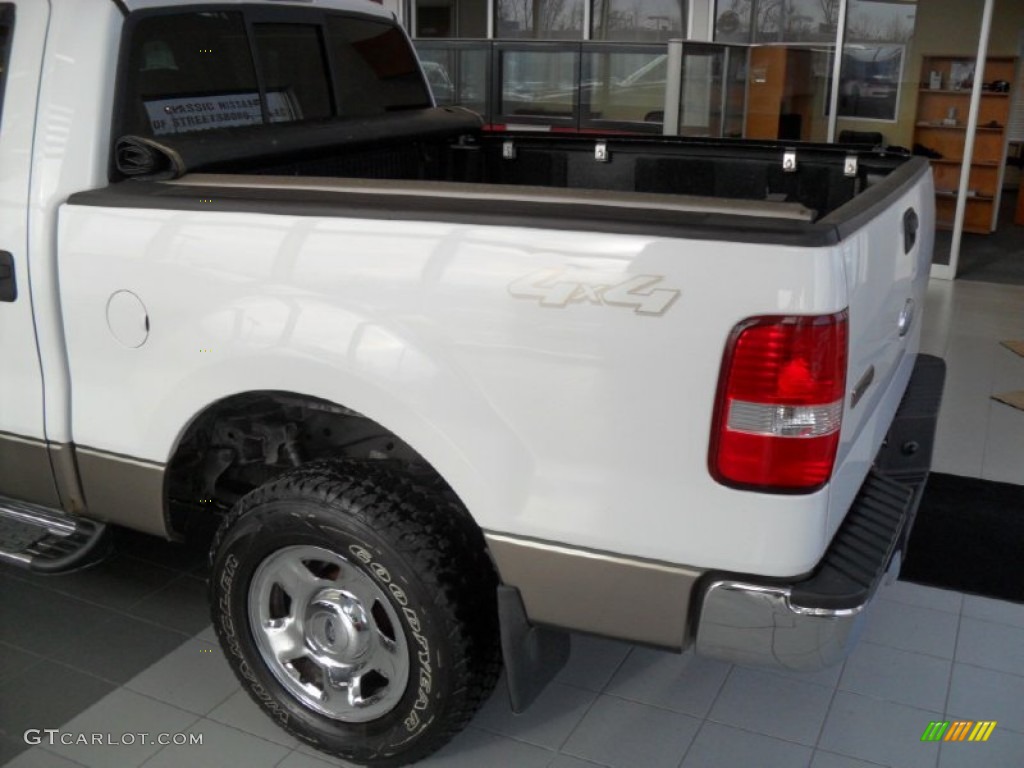 2006 F150 XLT SuperCrew 4x4 - Oxford White / Tan photo #4