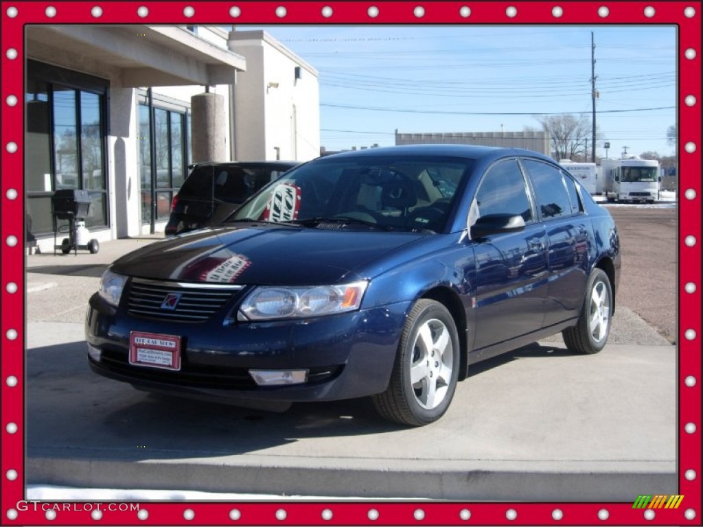 2007 ION 3 Sedan - Deep Blue / Gray photo #1