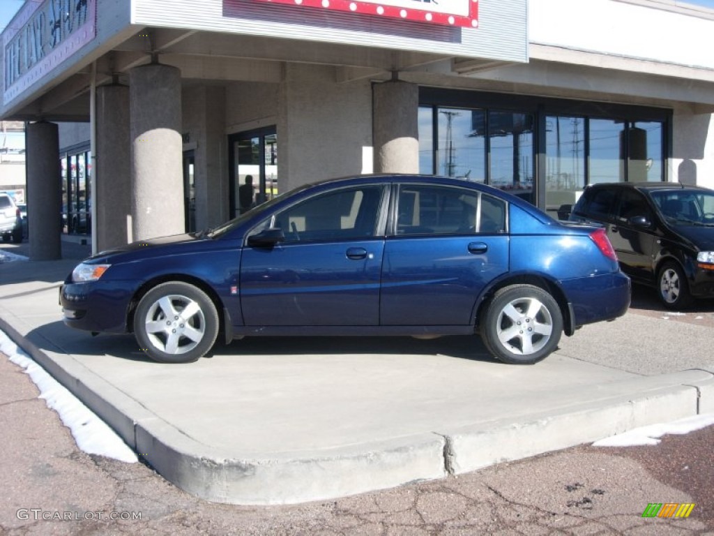 2007 ION 3 Sedan - Deep Blue / Gray photo #9