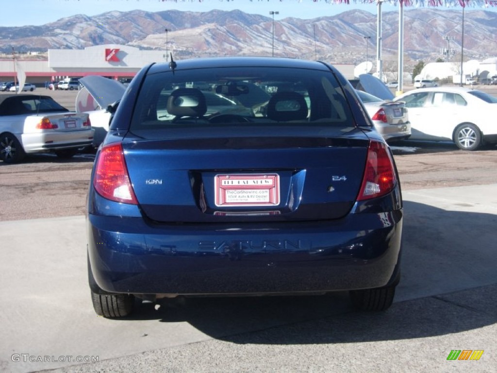 2007 ION 3 Sedan - Deep Blue / Gray photo #11