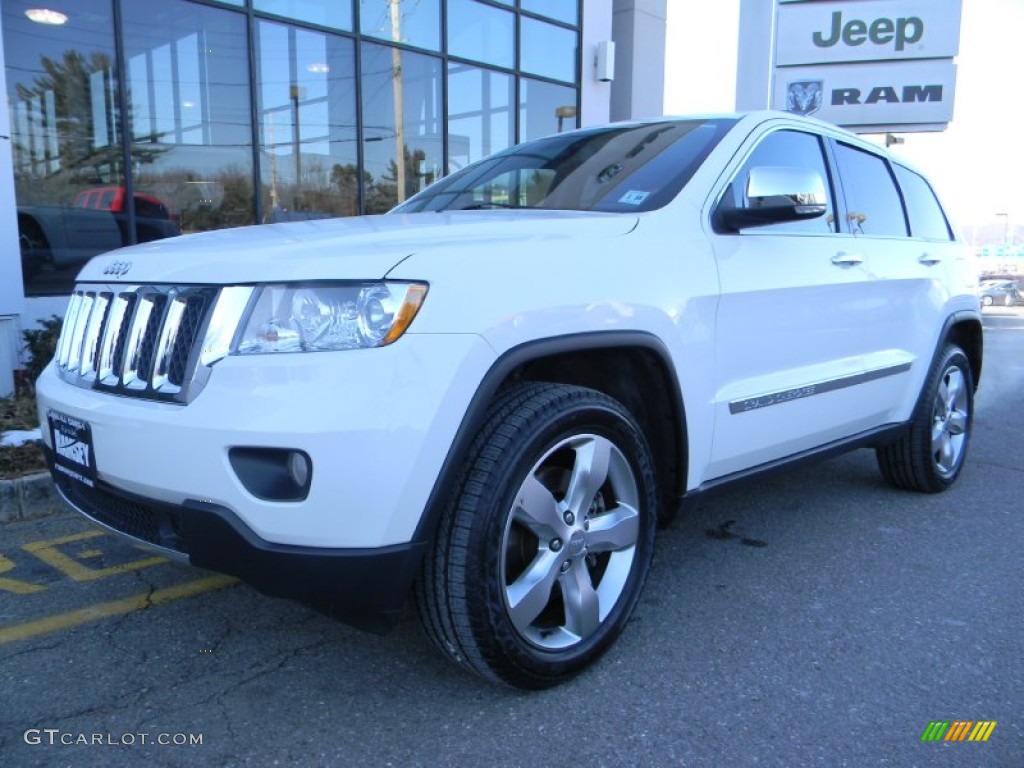 2011 Grand Cherokee Overland 4x4 - Stone White / Dark Frost Beige/Light Frost Beige photo #1