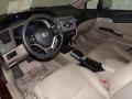 Beige 2012 Honda Civic LX Sedan Interior Color