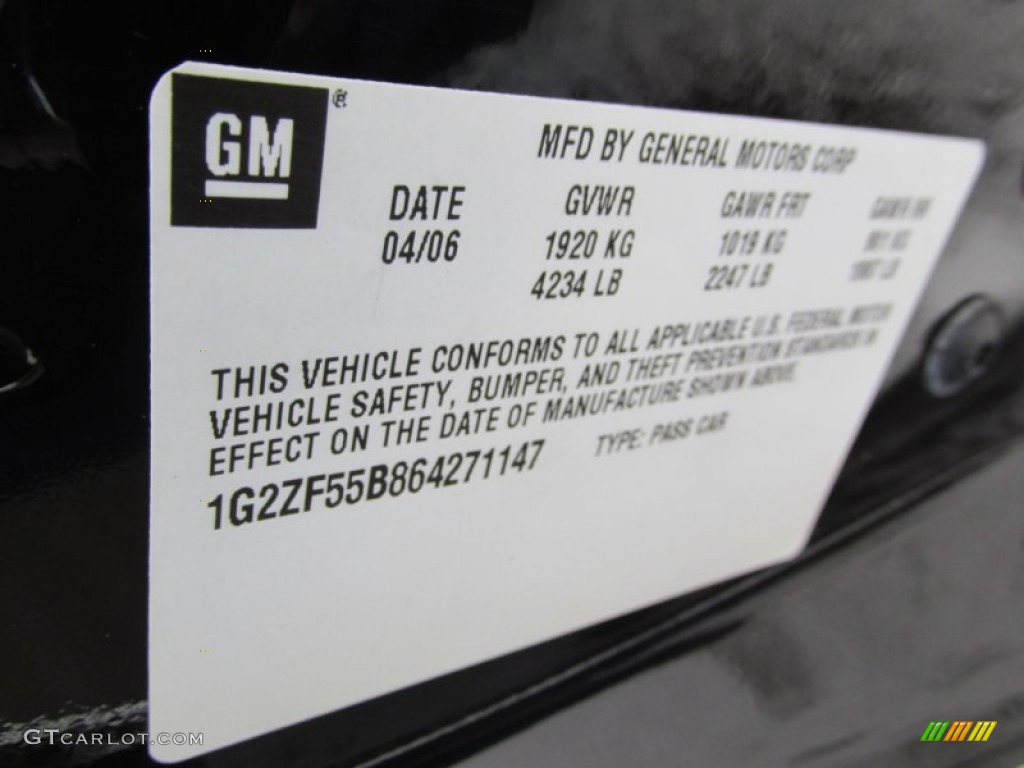 2006 G6 Sedan - Black / Ebony photo #19