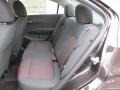 2014 Chevrolet Sonic Jet Black/Brick Interior Rear Seat Photo