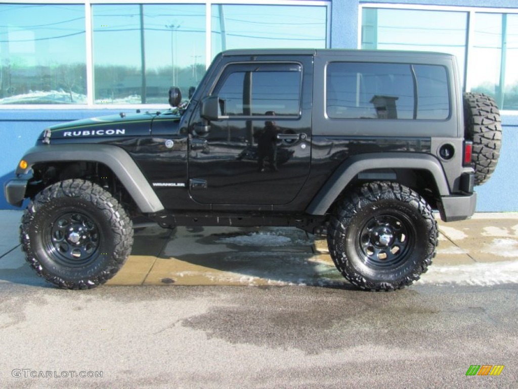 2012 Wrangler Rubicon 4X4 - Black / Black photo #3