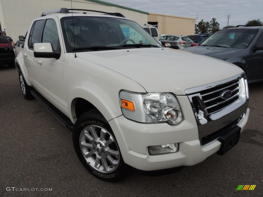 2008 Explorer Sport Trac Limited - White Suede / Camel photo #1