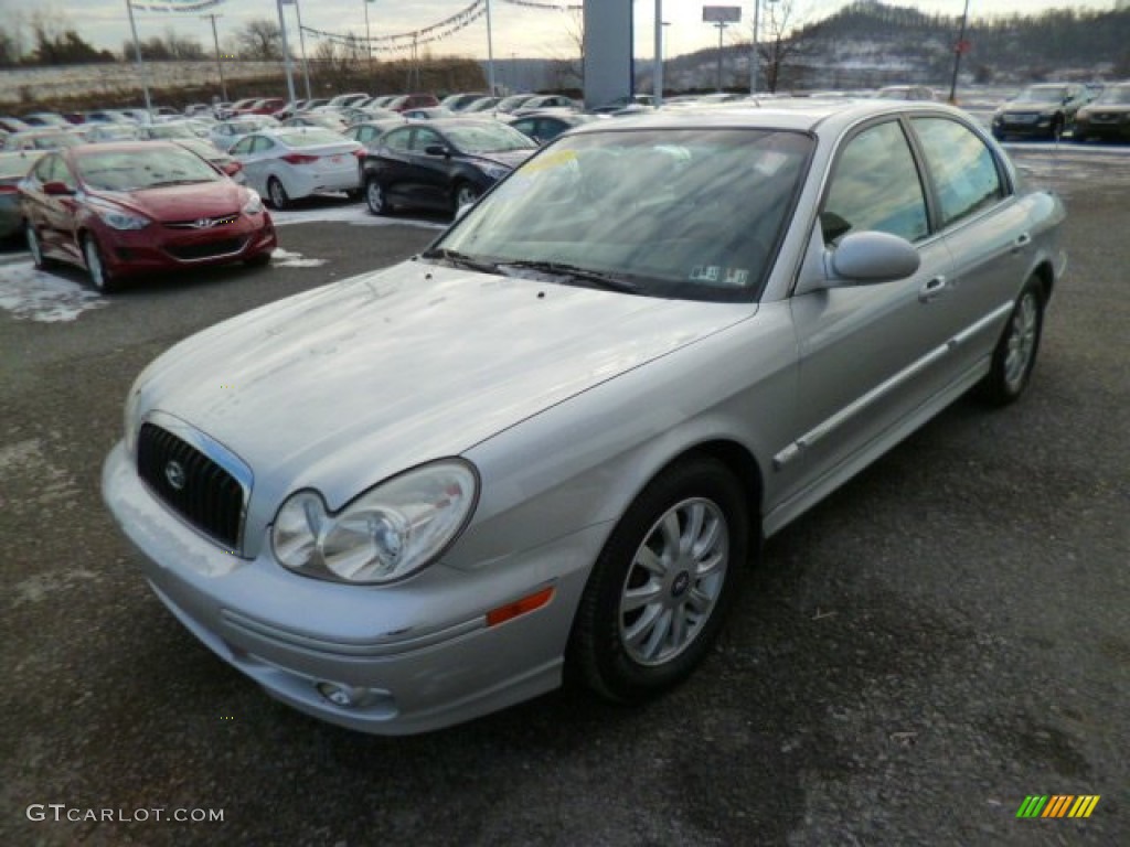 2003 Sonata GLS V6 - Brilliant Silver Metallic / Black photo #3