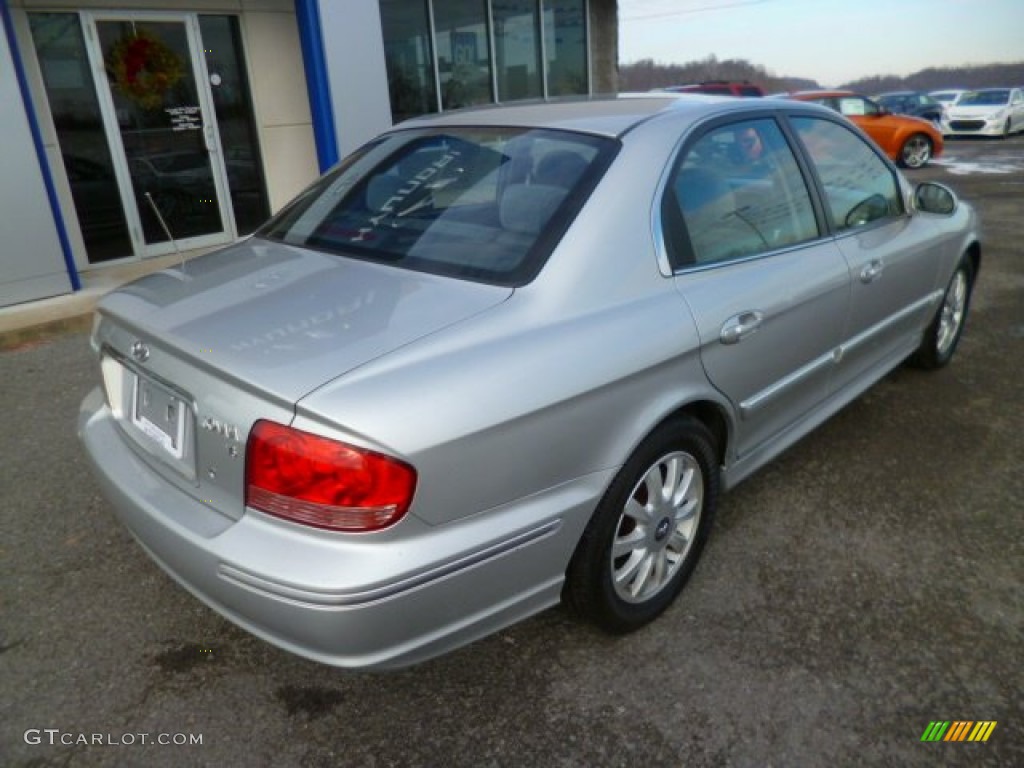 2003 Sonata GLS V6 - Brilliant Silver Metallic / Black photo #7