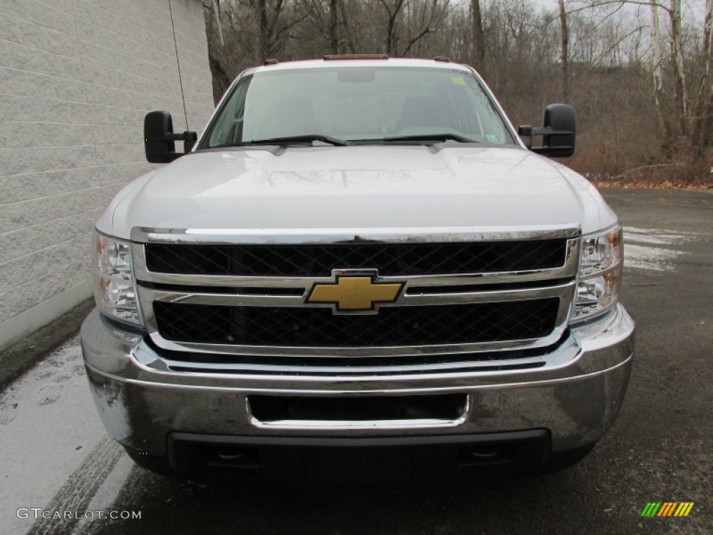 Summit White 2014 Chevrolet Silverado 3500HD WT Crew Cab Dual Rear Wheel 4x4 Exterior Photo #89535430
