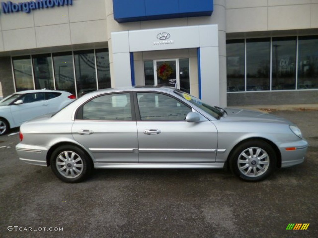 2003 Sonata GLS V6 - Brilliant Silver Metallic / Black photo #8