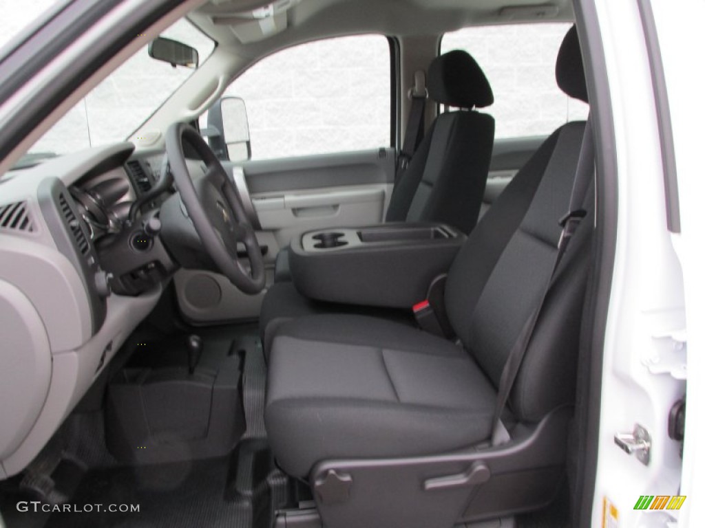 Dark Titanium Interior 2014 Chevrolet Silverado 3500HD WT Crew Cab Dual Rear Wheel 4x4 Photo #89535526