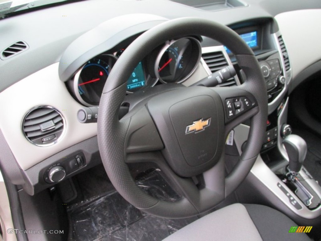 2014 Chevrolet Cruze LS Jet Black/Medium Titanium Steering Wheel Photo #89536549