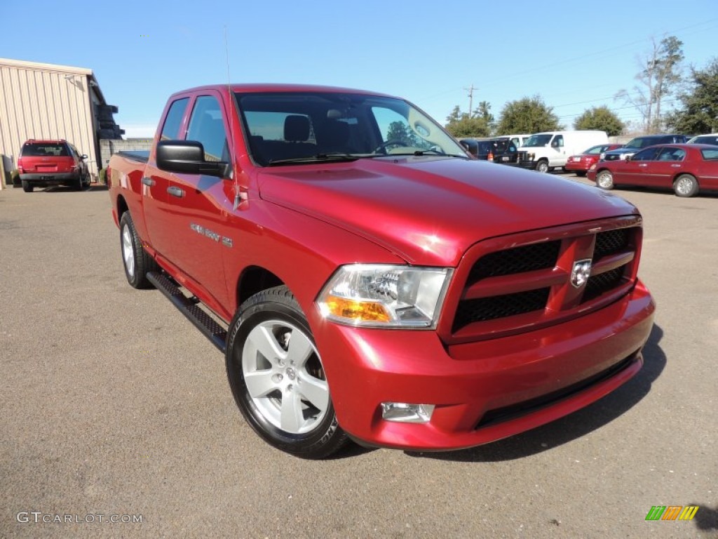 Deep Cherry Red Crystal Pearl 2012 Dodge Ram 1500 Express Quad Cab Exterior Photo #89536762