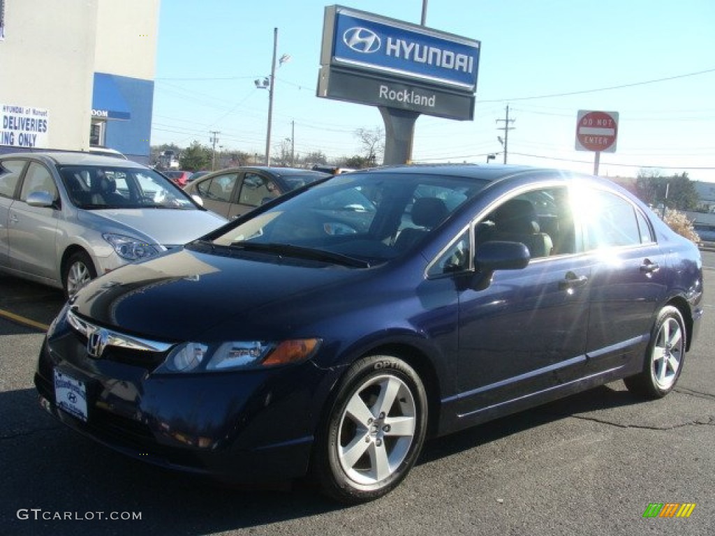 2007 Civic EX Sedan - Royal Blue Pearl / Gray photo #1
