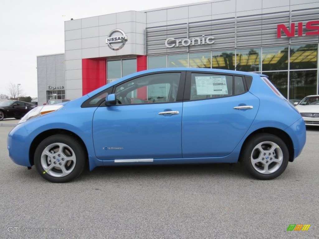 2013 LEAF SV - Blue Ocean / Black photo #2