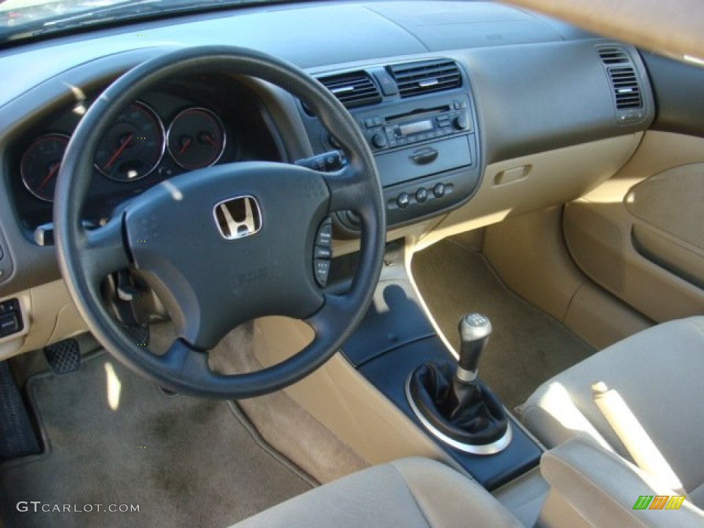 Ivory Interior 2003 Honda Civic EX Coupe Photo #89538055