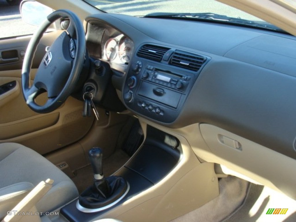 2003 Honda Civic EX Coupe Ivory Dashboard Photo #89538350