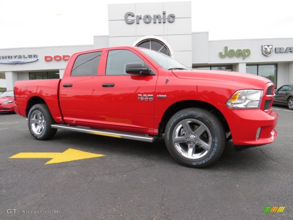 2014 1500 Express Crew Cab - Flame Red / Black/Diesel Gray photo #1