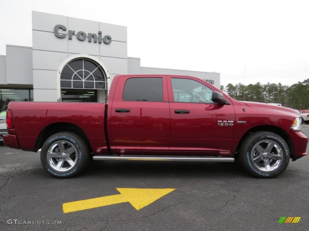 2014 1500 Express Crew Cab - Deep Cherry Red Crystal Pearl / Black/Diesel Gray photo #8