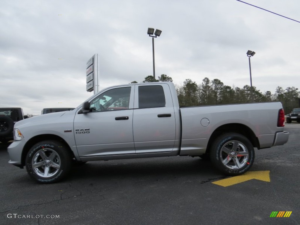 2014 1500 Express Quad Cab - Bright Silver Metallic / Black/Diesel Gray photo #4