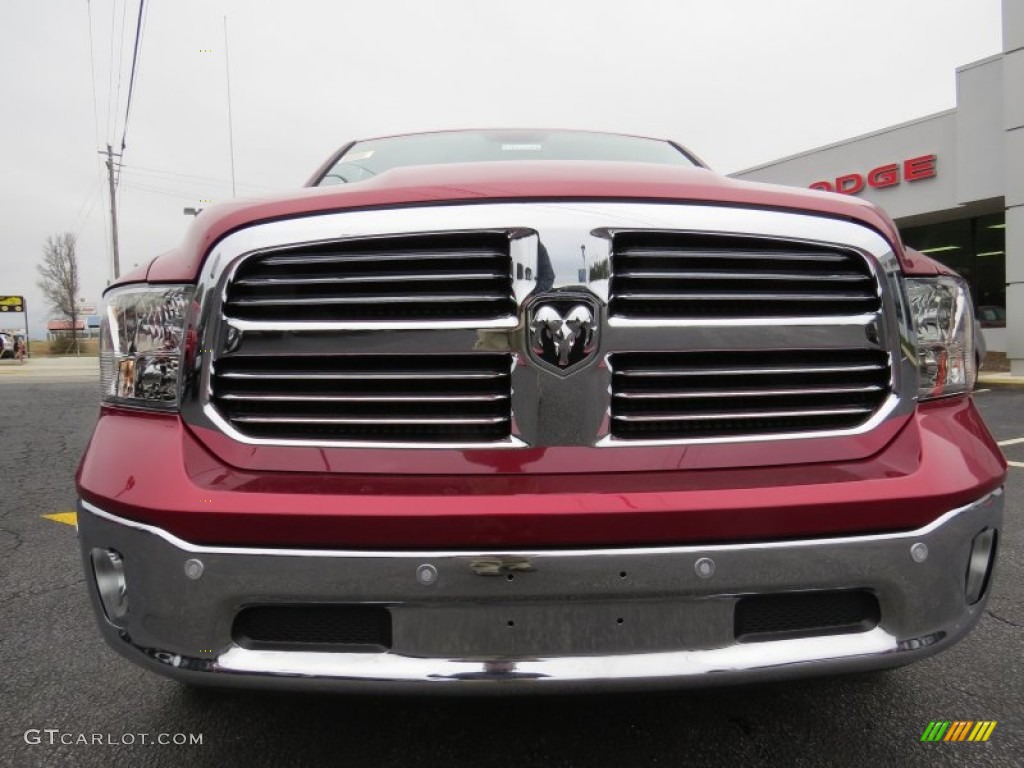 2014 1500 Big Horn Crew Cab - Deep Cherry Red Crystal Pearl / Black/Diesel Gray photo #2