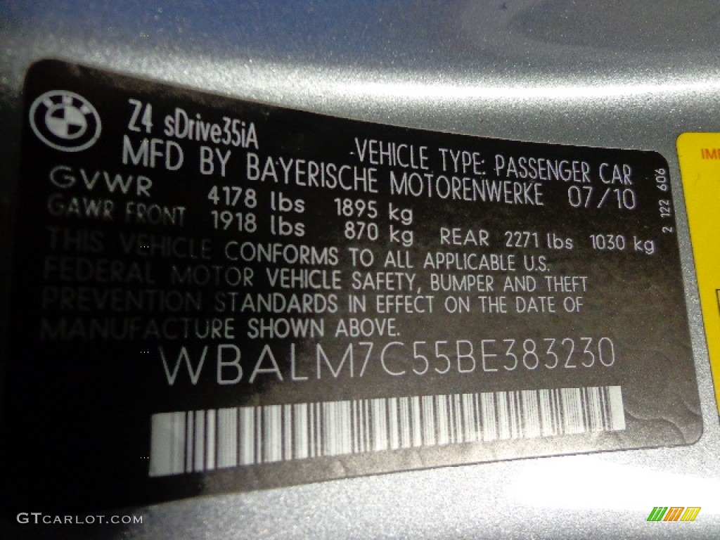 2011 Z4 sDrive35i Roadster - Space Gray Metallic / Black photo #15
