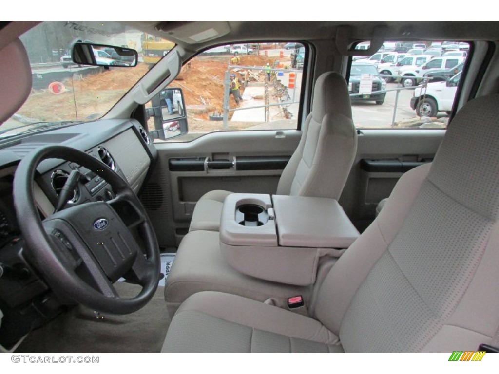 Medium Stone Interior 2008 Ford F250 Super Duty XLT Crew Cab Photo #89542849