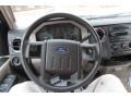 Medium Stone 2008 Ford F250 Super Duty XLT Crew Cab Steering Wheel