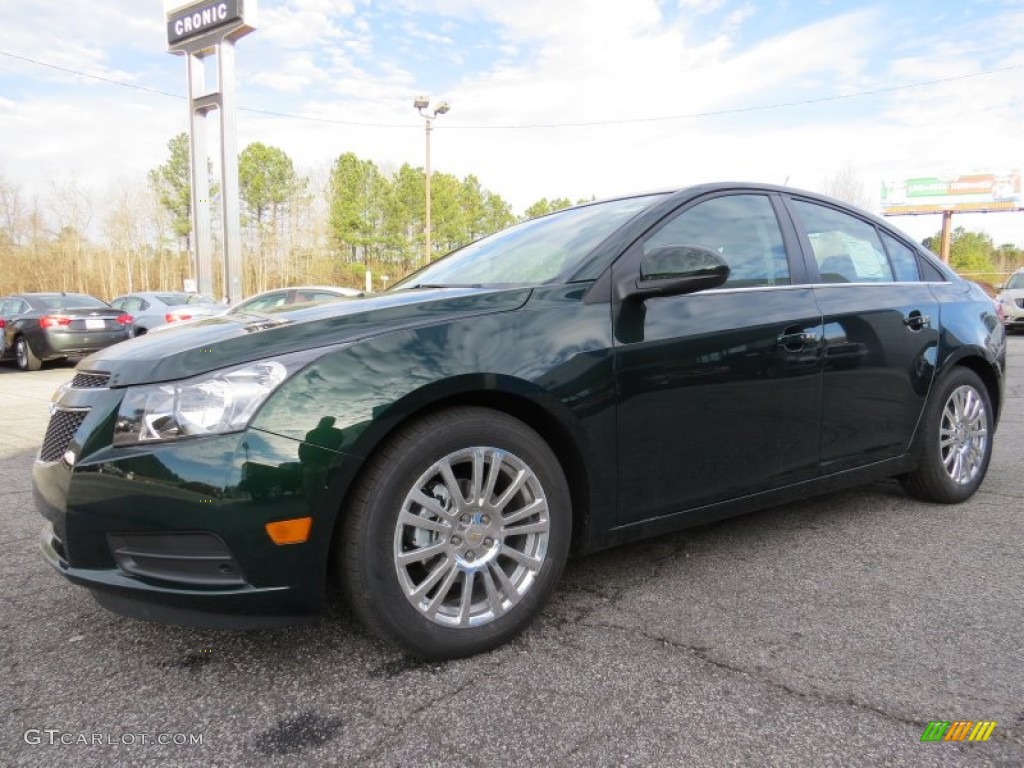 2014 Cruze Eco - Rainforest Green Metallic / Medium Titanium photo #4