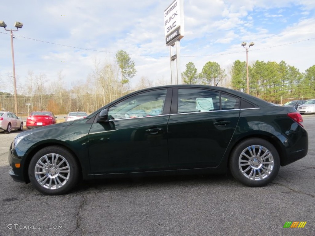 2014 Cruze Eco - Rainforest Green Metallic / Medium Titanium photo #5