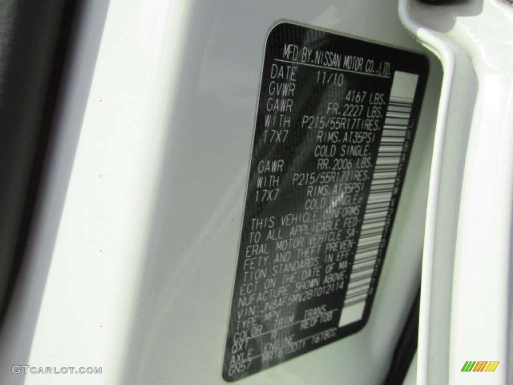 2011 Juke SL AWD - White Pearl / Black/Red w/Red Trim photo #19