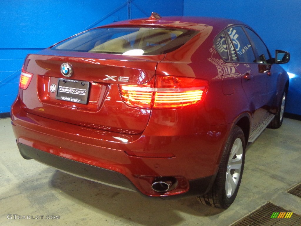 2011 X6 xDrive35i - Vermillion Red Metallic / Sand Beige photo #5